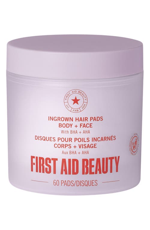 First Aid Beauty Ingrown Hair Pads Body & Face With Bha & Aha In Transparent