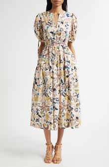 Ulla Johnson Paisley Floral Cotton Midi Dress
