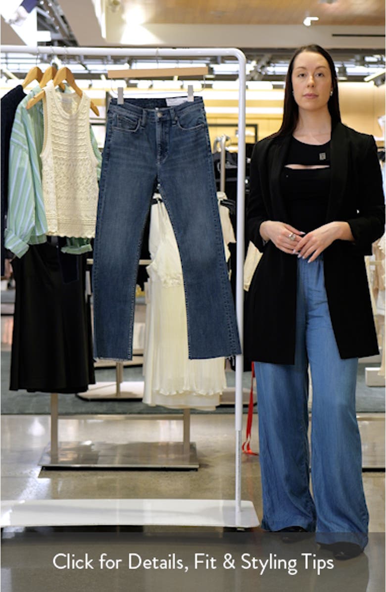Flexi Peyton Raw Hem Crop Bootcut Jeans