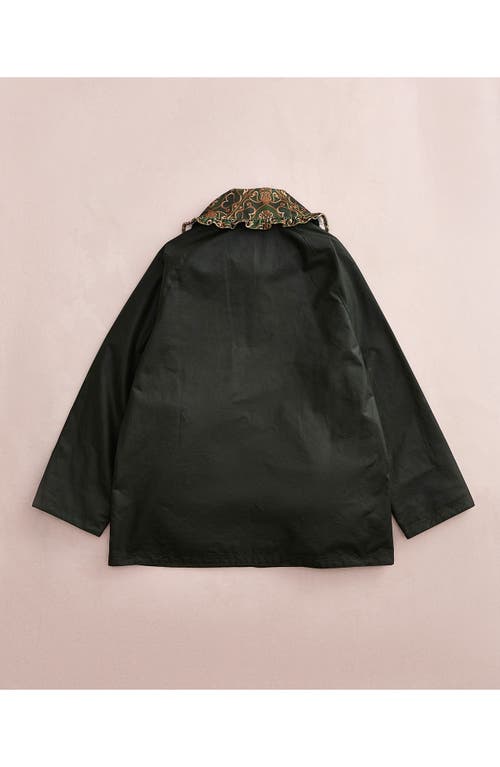 Barbour X Farm Rio Waxed Cotton Maria-clara Jacket In Multi