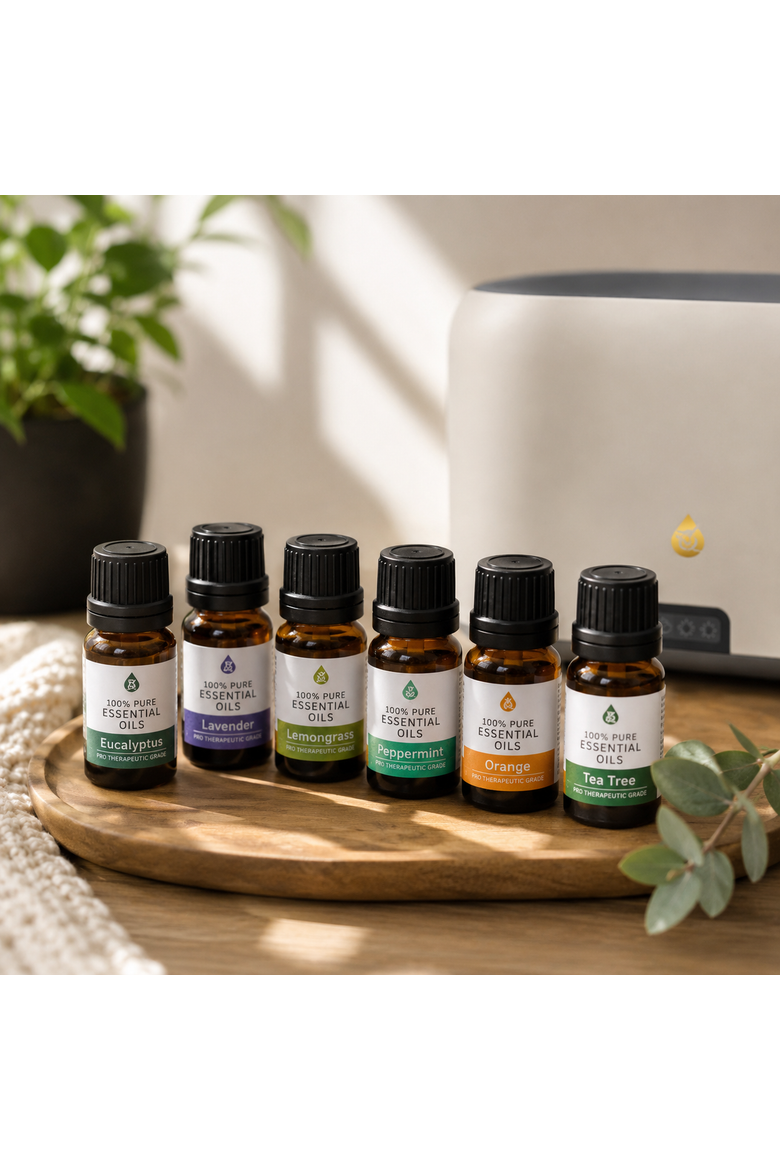 Alarm Clock Wireless Charger & Aroma Diffuser & 6 Oils, Alternate, color, White