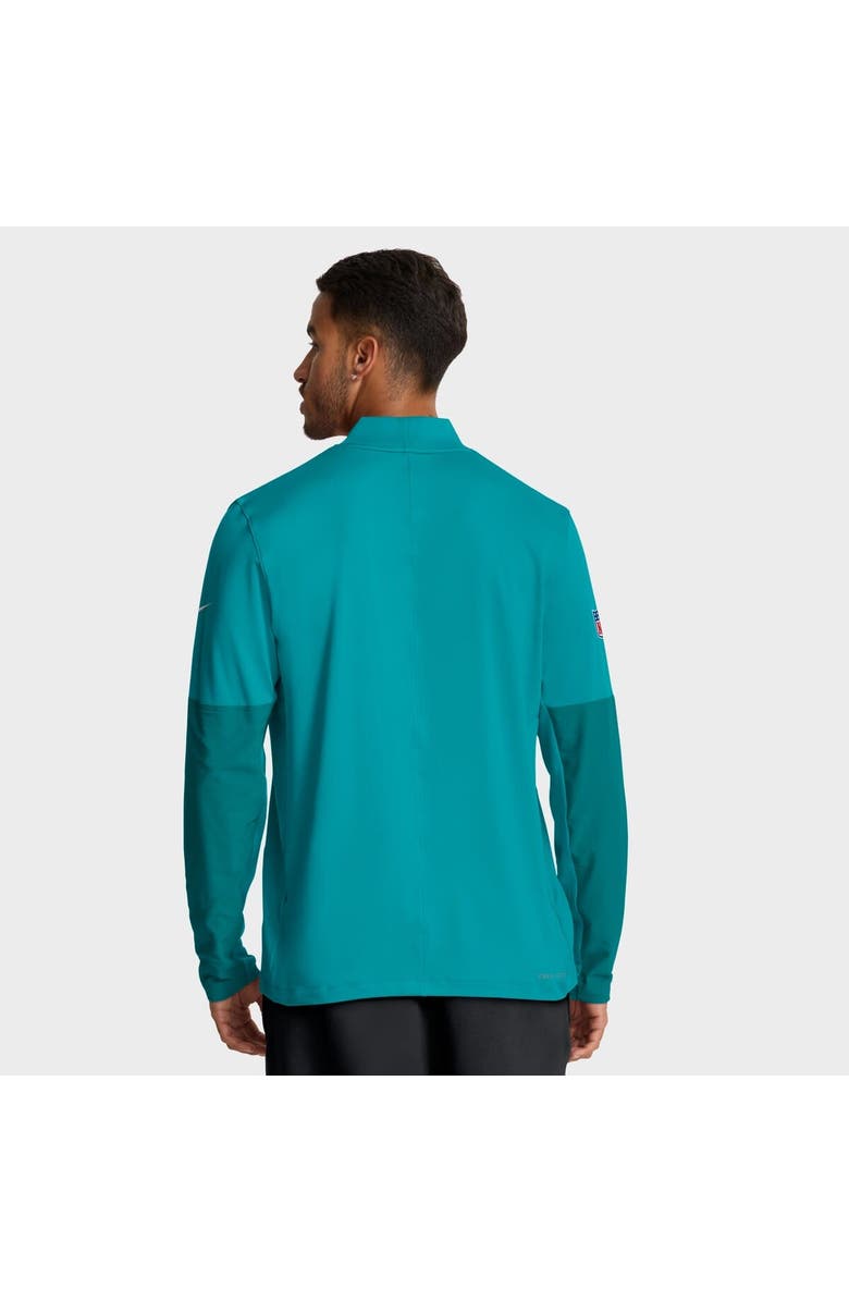 Nike Men's Nike Aqua Miami Dolphins Sideline Dri-FIT Half-Zip Pullover, Alternate, color, Aqua