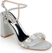 BADGLEY MISCHKA Tanisha Crystal Ankle Strap Sandal