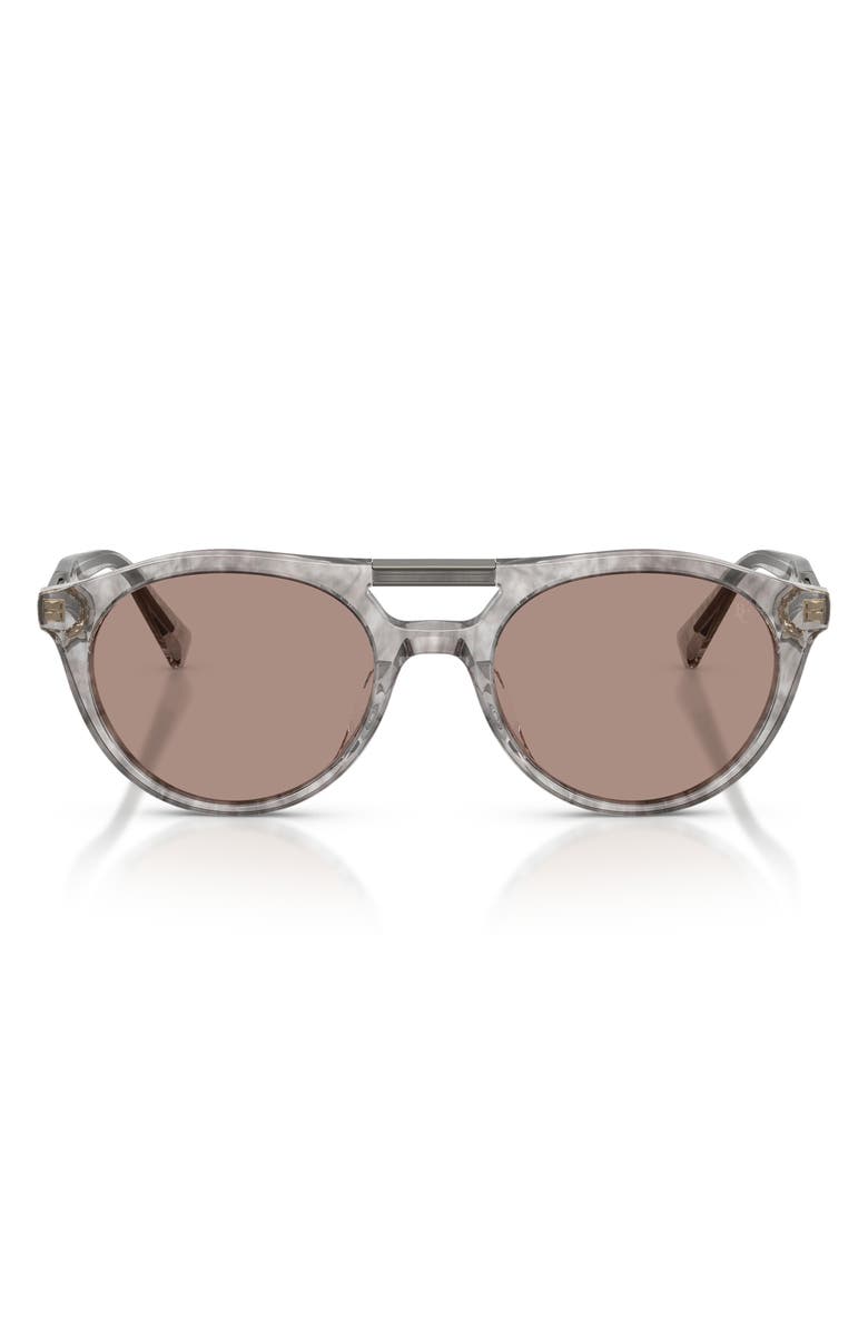 Brunello Cucinelli 51mm Oval Sunglasses, Main, color, Beige