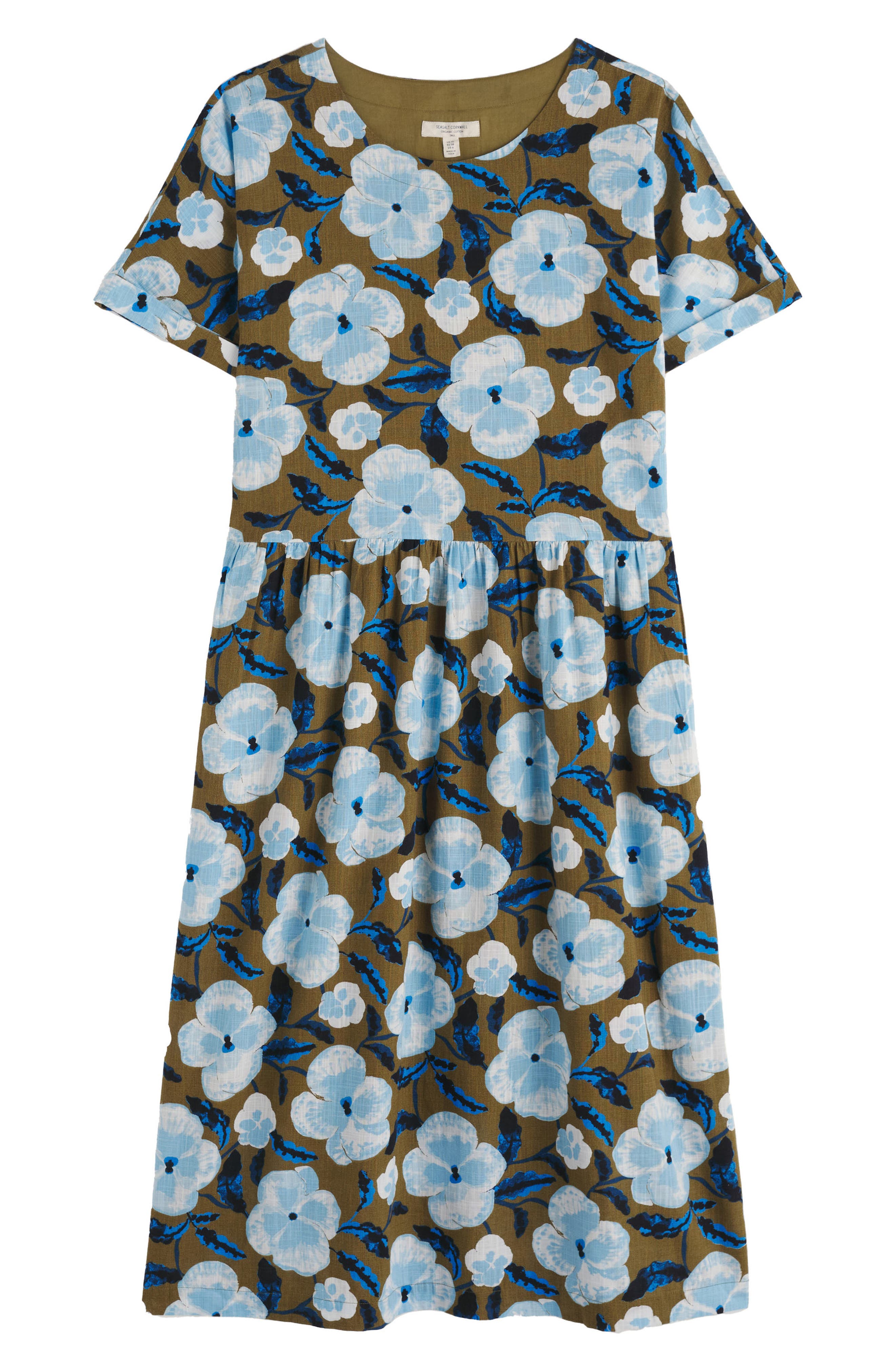 Seasalt Cornwall Brouse Floral Print Organic Cotton Midi Dress (Women ...