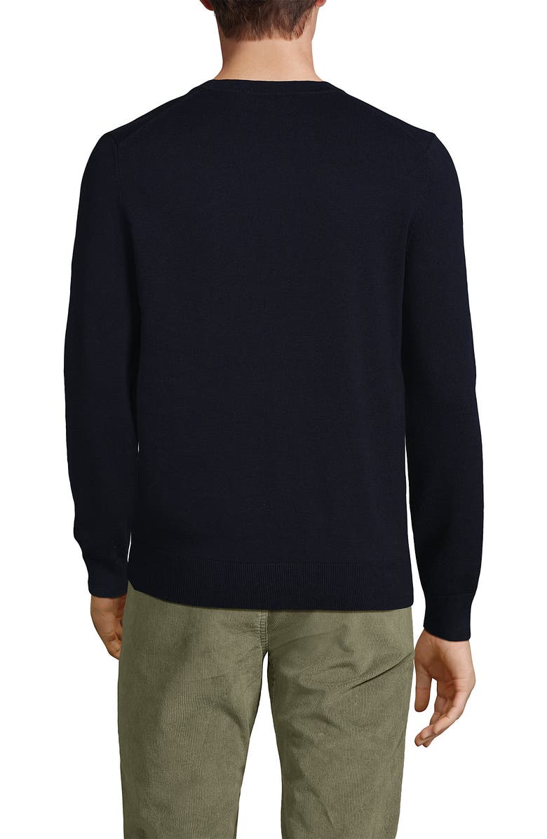 Lands' End Fine Gauge Cotton Cardigan, Alternate, color, Radiant Navy