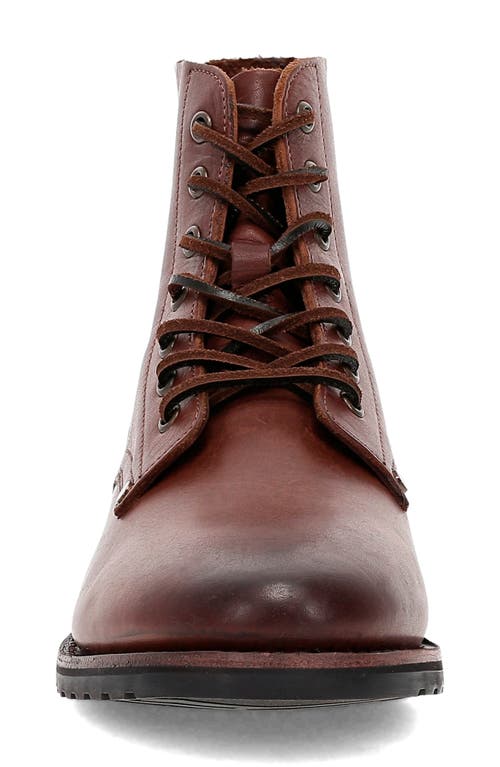 Frye Bowery Lace-up Leather Boot In Cognac