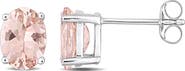 Julianna B. Morganite Oval Solitaire Stud Earrings 14k