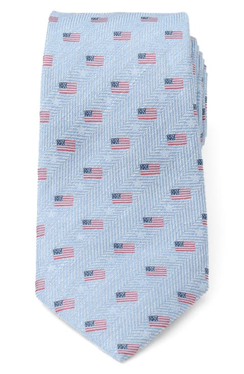 American Flag Cotton Tie