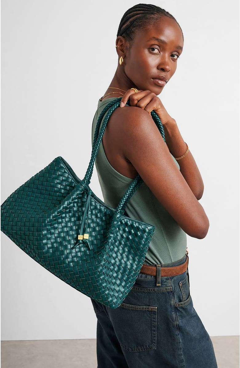 Katie Loxton Nova Small Shoulder Tote, Alternate, color, Palm Green