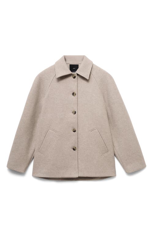 Mango Short Coat In Brown