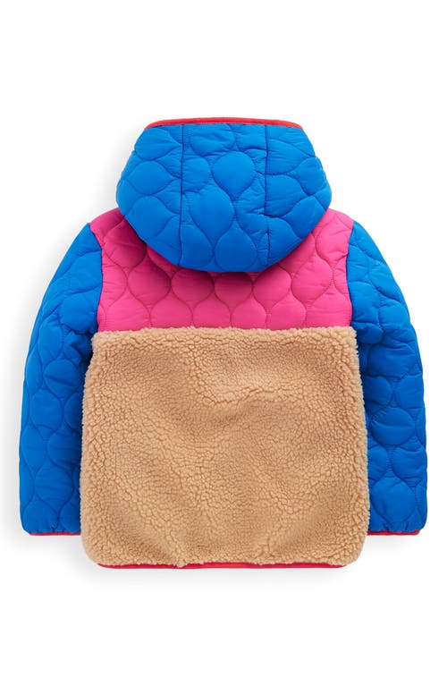 Mini Boden Kids' Mixed Fleece & Quilted Jacket In Multi