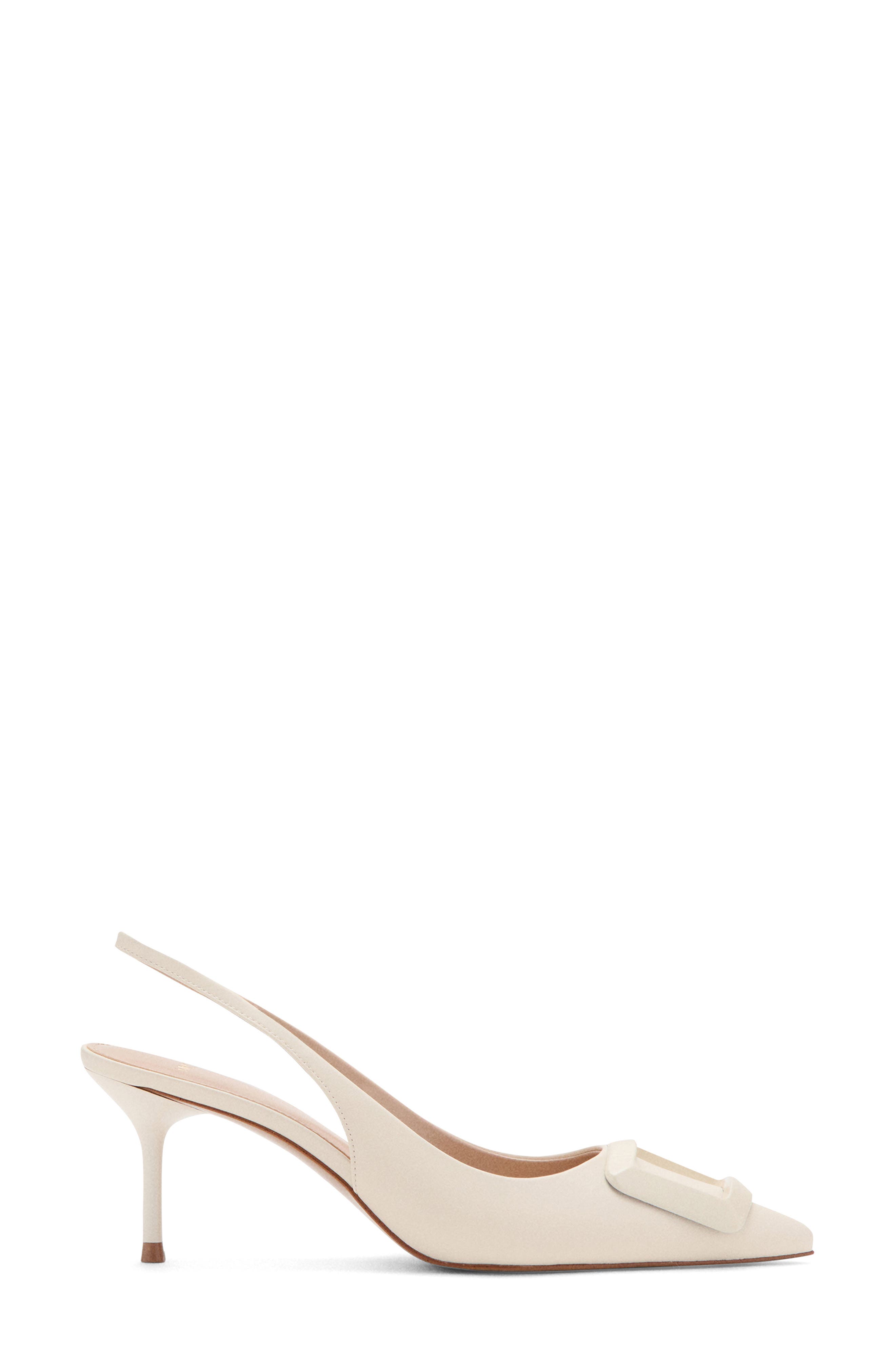 MANGO Slingback Pointed Toe Pump, Alternate, color, Ecru