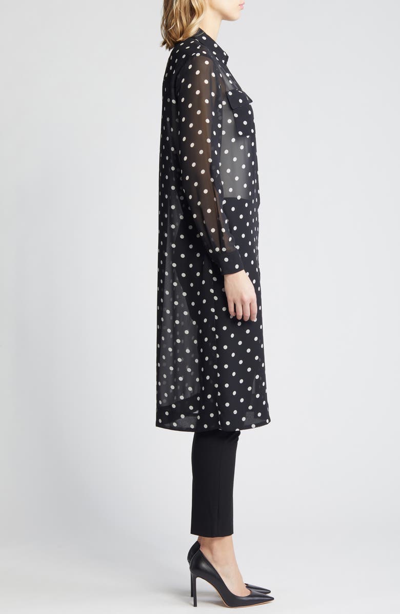 Anne Klein Sheer Long Sleeve Duster, Alternate, color,