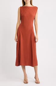 Theory Boat Neck Midi Dress