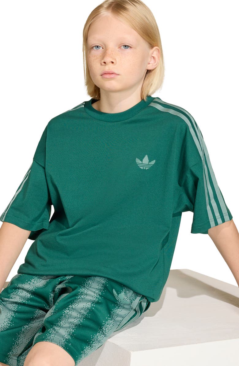 adidas Originals Kids' Minecraft 3-Stripes Graphic T-Shirt, Alternate, color, 