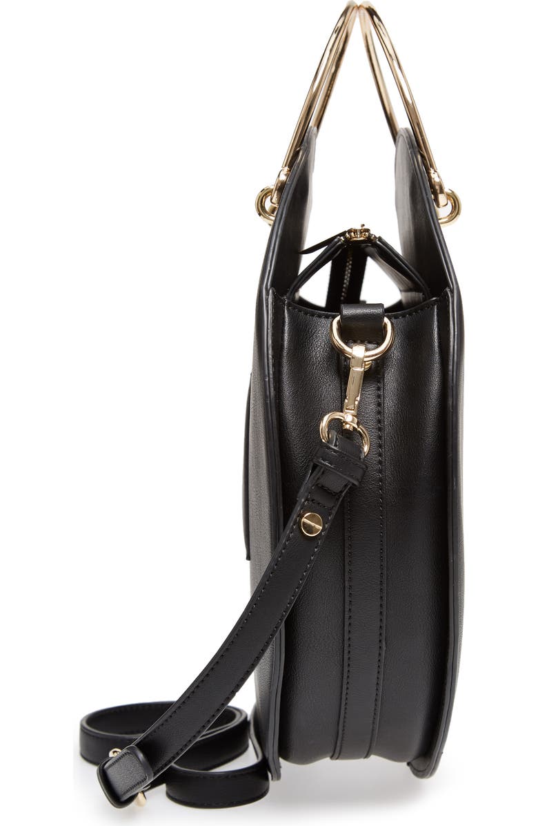 Mali + Lili Vegan Leather Round Top Handle Bag, Alternate, color,