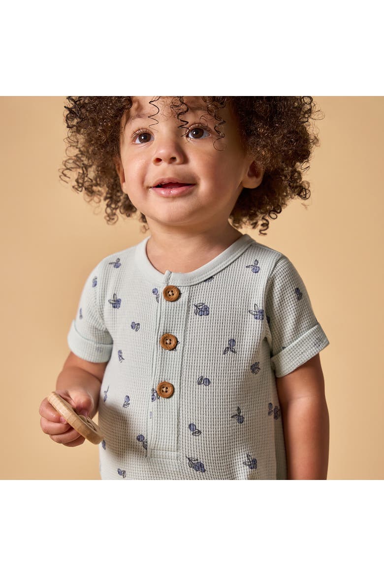Short Sleeve Long Romper, Alternate, color, Sky Blueberry