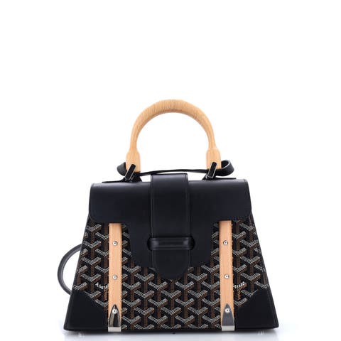 Saigon Top Handle Bag Coated Canvas with Leather PM