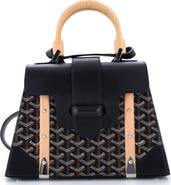 Pre-Owned Goyard Saigon Top Handle Bag Coated Canvas with Leather PM