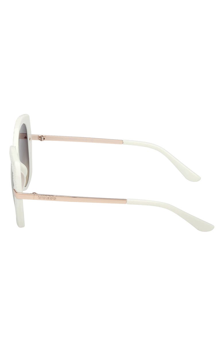 GUESS Round Sunglasses, Alternate, color, White / Gradient Smoke
