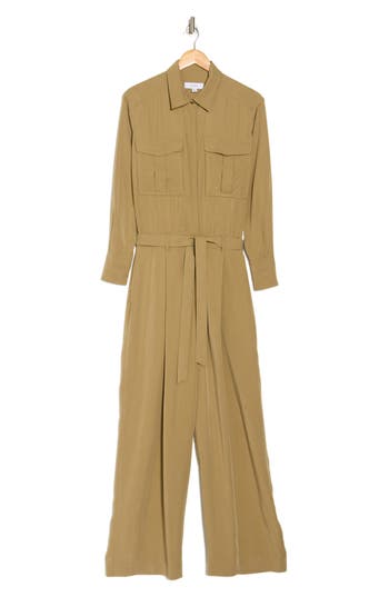 Reiss Liliana Tie Waist Wide Leg Jumpsuit