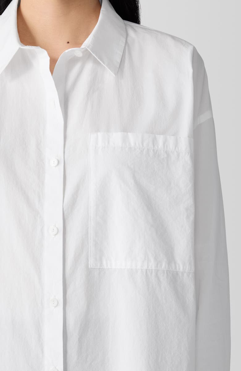 Eileen Fisher Classic Collar Organic Cotton Button-Up Shirt, Alternate, color, 