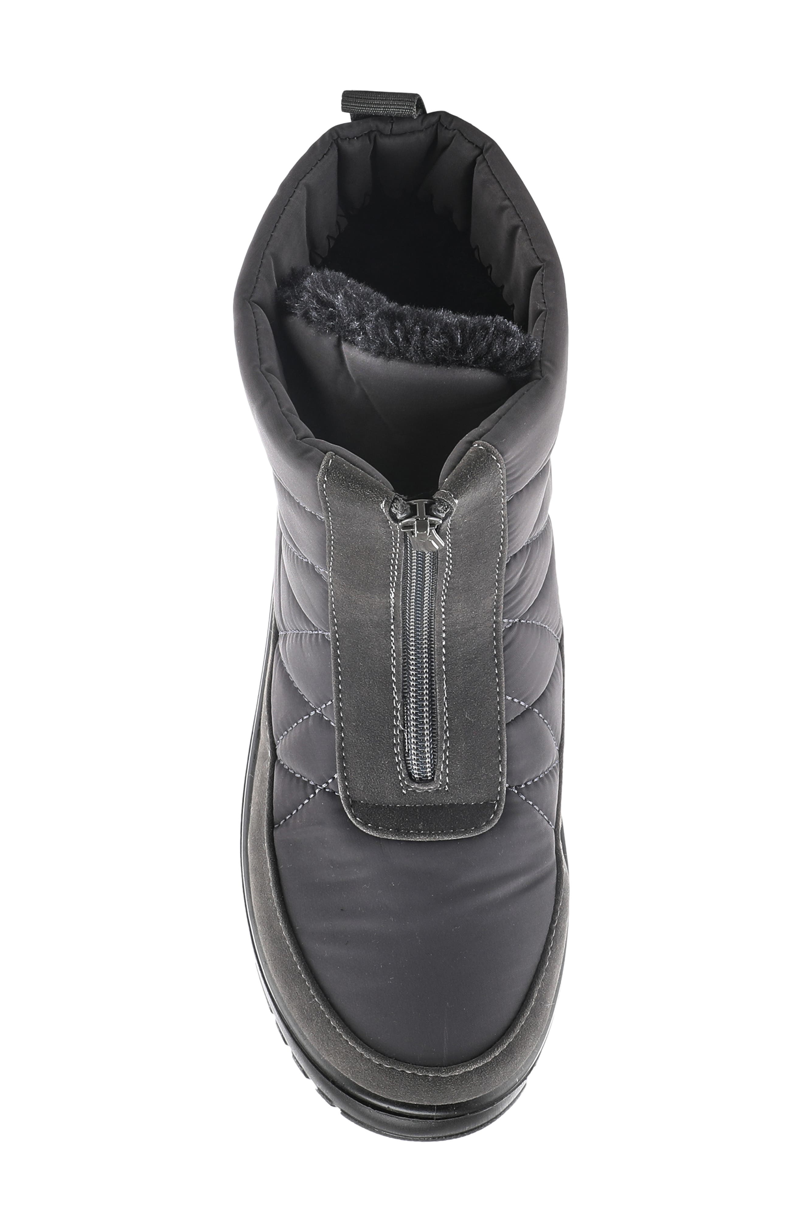 Flexus by Spring Step Lake Effect Waterproof Faux Fur Lined Quilted Snow Bootie, Alternate, color, 