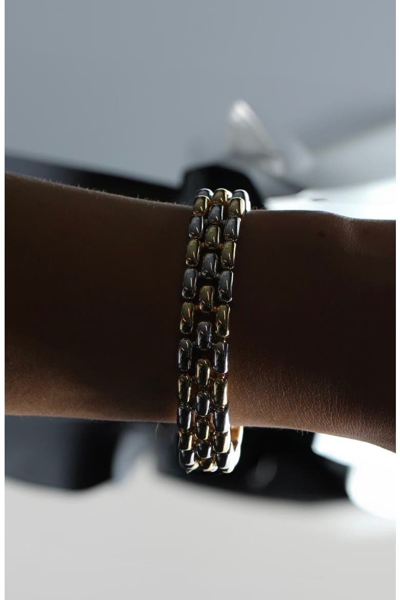 The Lili Two Tone Slip Bracelet, Alternate, color, GOLD