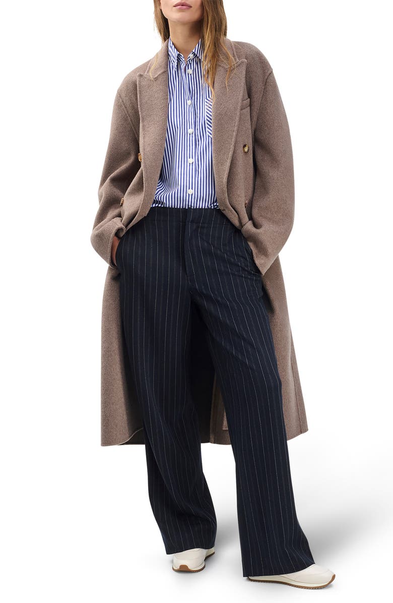 rag & bone Irina Ponte Wide Legs Pants, Alternate, color, Navy Multi