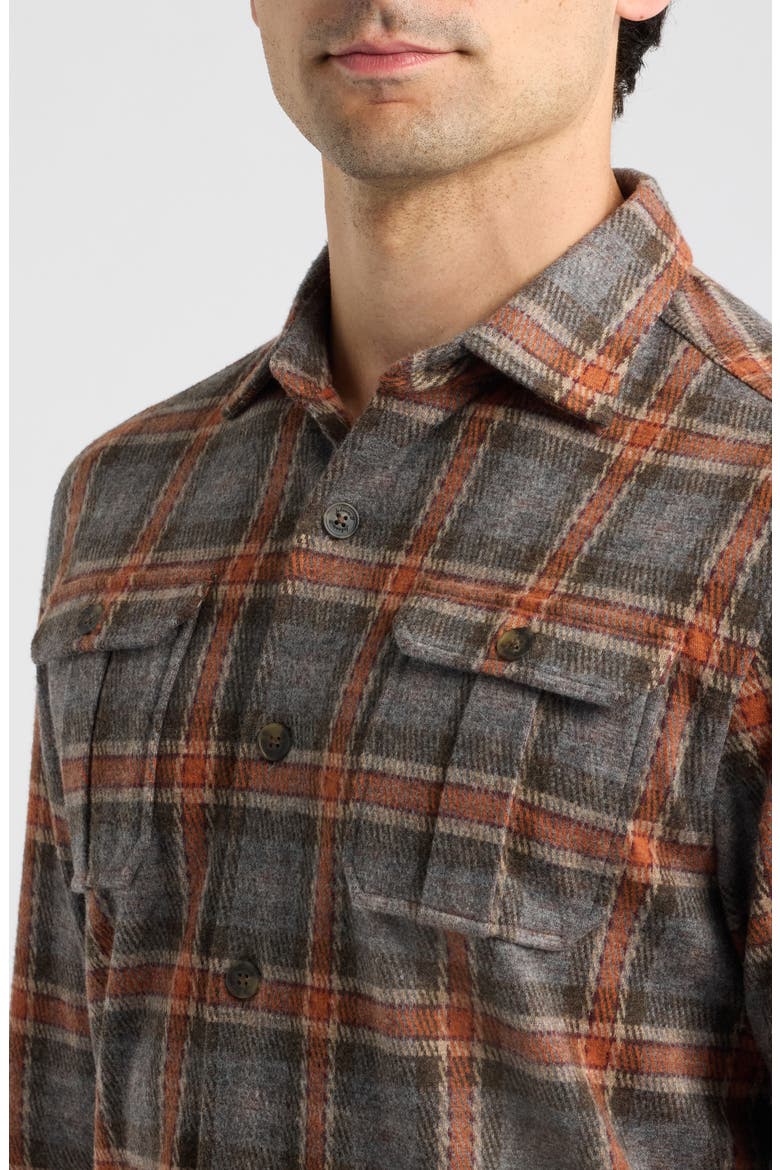 Downhill Pane Long Sleeve Button Up Shirt, Alternate, color, CHARCOAL