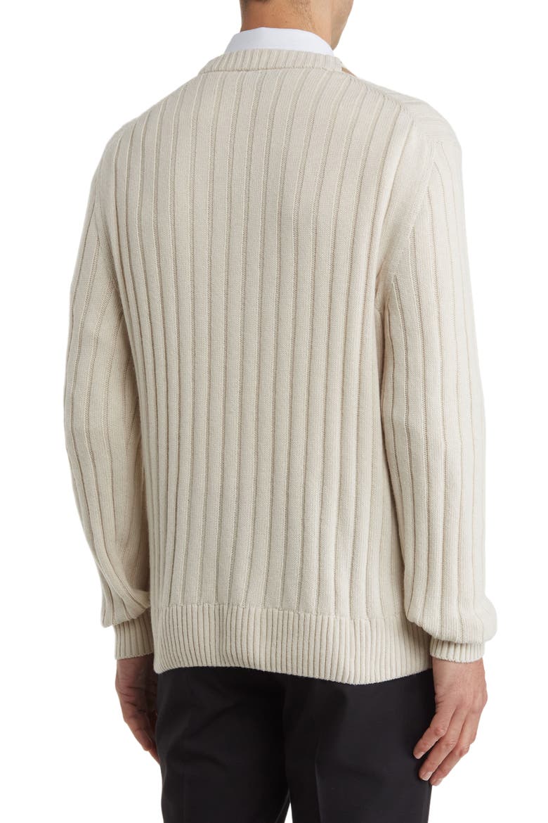 Losilvio Wool Blend Rib Cardigan, Alternate, color, OPEN WHITE