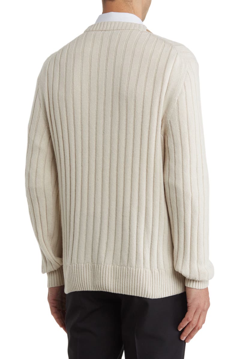 BOSS Losilvio Wool Blend Rib Cardigan, Alternate, color,