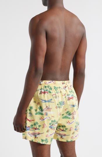 Tropical Bear Woven Cotton Boxers