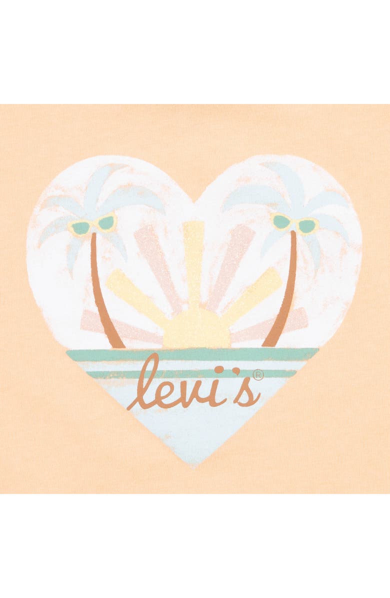 Levi's Kids' Palm T-Shirt & Shorts Set, Alternate, color, Coral Sands
