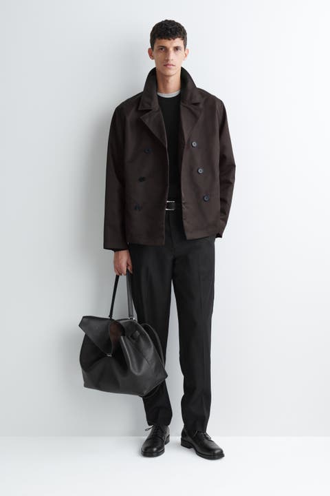 Technical Nylon Short Trench Jacket