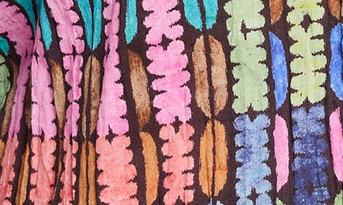 Nic + Zoe Nic+zoe Rainbow Macaroon Crinkled Cotton Button-up Shirt In Pink Multi