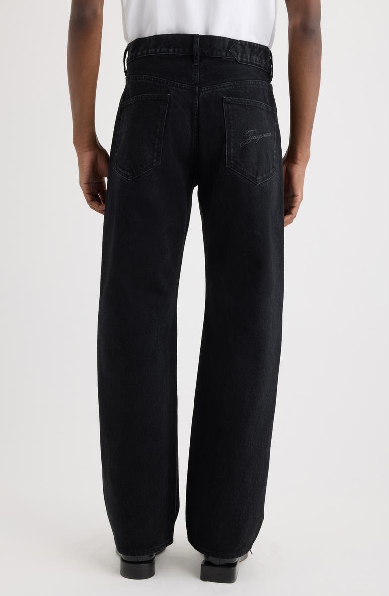 Jacquemus Le de-Nîmes Droit Straight Leg Jeans, Alternate, color, Black