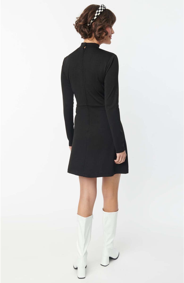 Smak Parlour 1960s Mock Turtleneck Fit & Flare Dress, Alternate, color,
