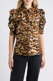 FRAME Gillian Silk Blend Top
