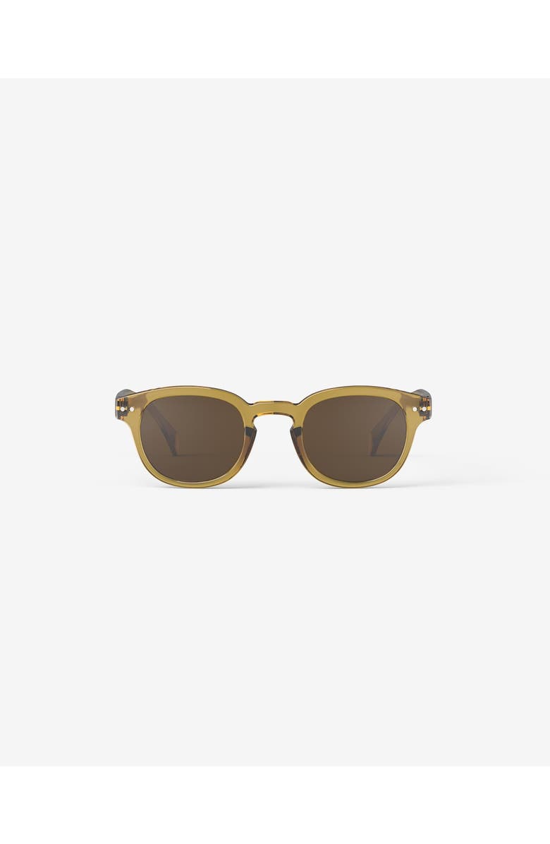 IZIPIZI #C 47mm Square Sunglasses, Main, color, Golden Green