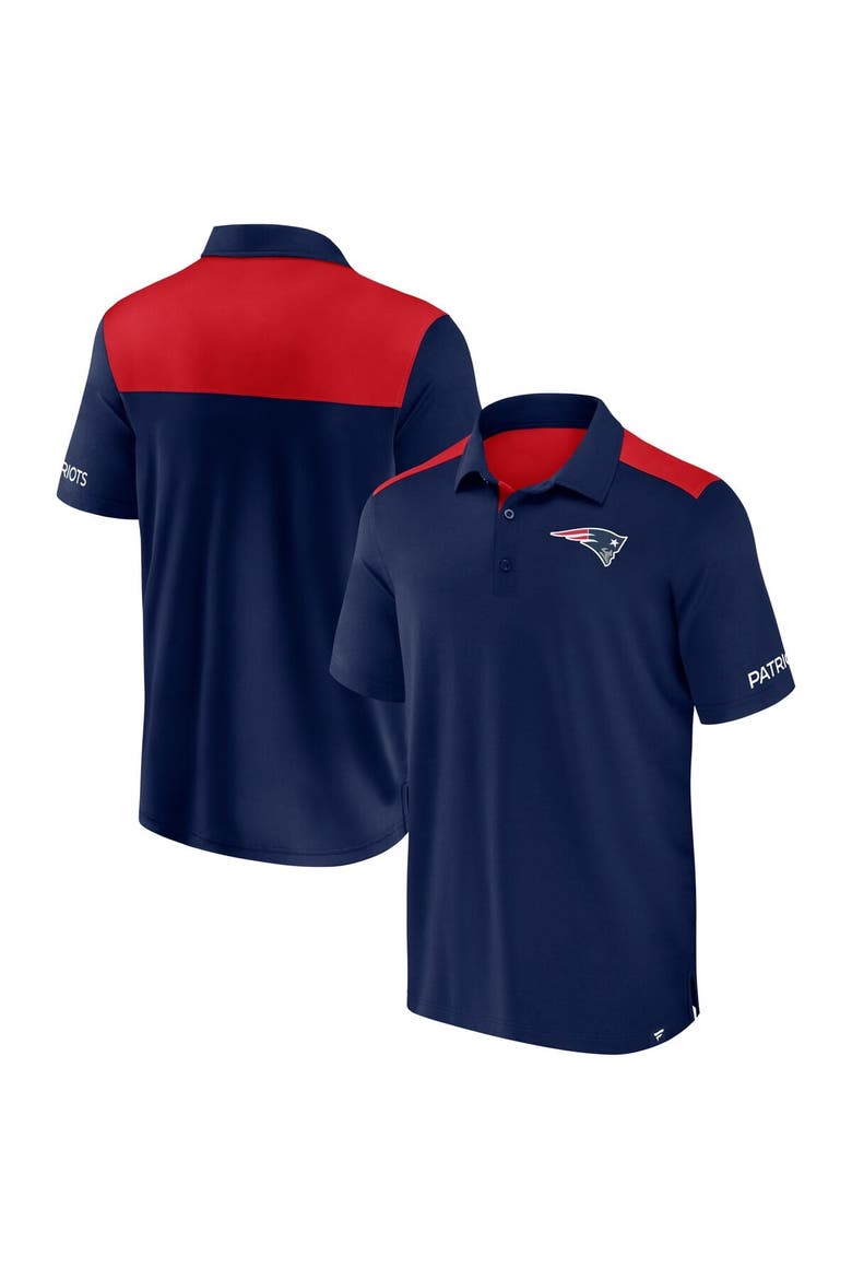 Men's Fanatics  Navy/Red New England Patriots Colorblock Polo, Alternate, color, Navy