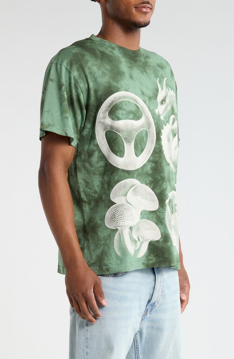 PLEASURES Disfunction Graphic T-Shirt, Alternate, color, Green Dye