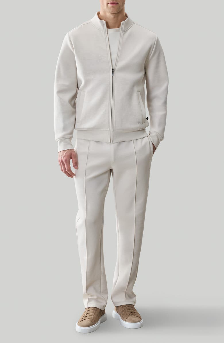 Robert Barakett Kenji Zip Track Jacket, Alternate, color, Swan