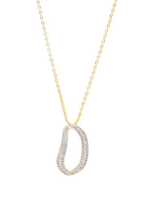 Infinity Pavé Irregular Hoop Pendant Necklace