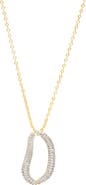 Classicharms Infinity Pavé Irregular Hoop Pendant Necklace