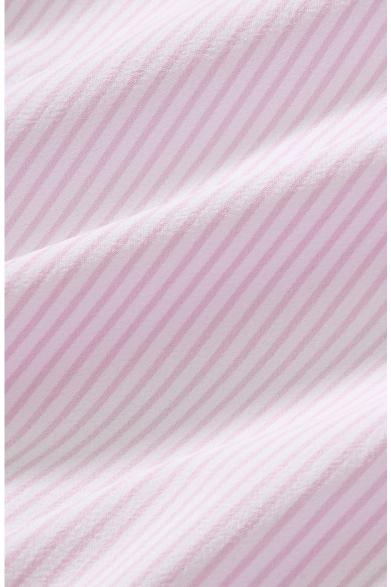 Leeward Trim Fit Plaid Performance Button-Up Shirt, Alternate, color, PINK SALT BANKER STRIPE