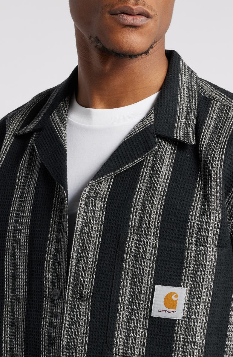 Carhartt Work In Progress Dodson Stripe Short Sleeve Cotton Button-Up Shirt, Alternate, color,