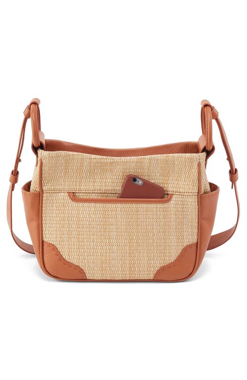Hobo Sheila Straw & Leather Crossbody Bag In Natural Straw