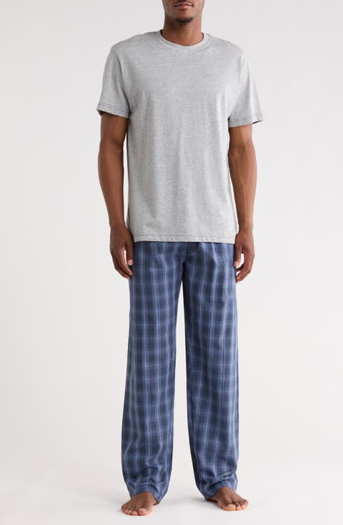 T-Shirt & Plaid Pajama Pants Set